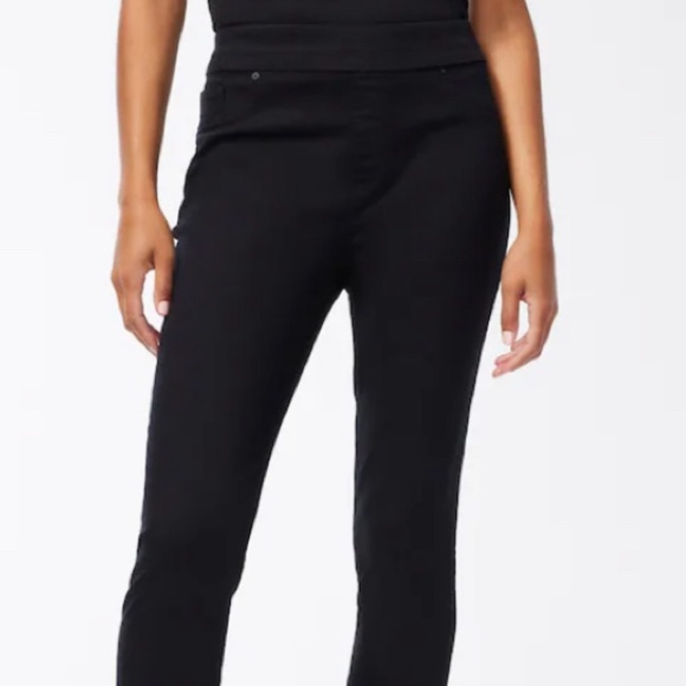 Chicos black denim pull on jeggings size 12r